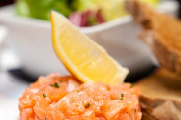 restaurant tartare poisson saumon